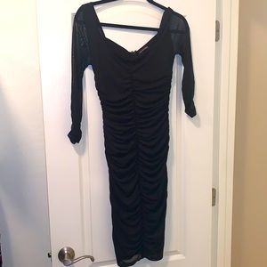 Off the shoulder black dress